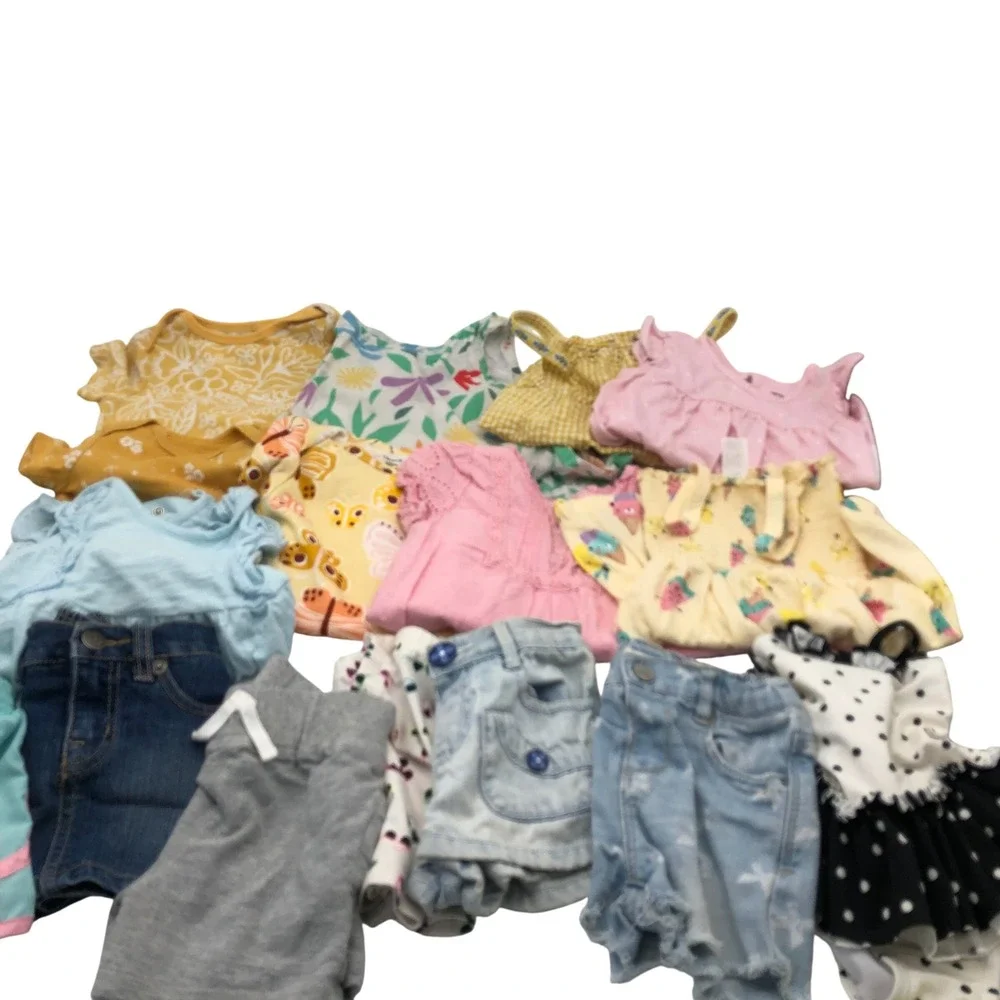 Baby Girls 12-18M Spring Summer Clothing BUNDLE Lot Shorts Swimsuit Bodysuits